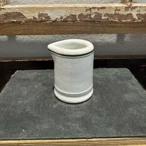 Vintage Chunky Creamer with Green Stripe